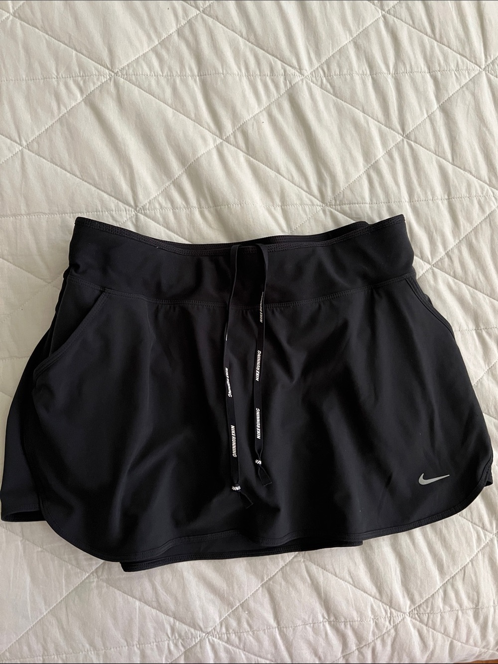 Nike Black Performance running Skirt with Swoosh large